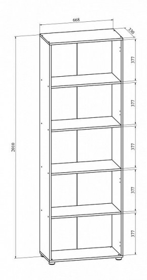 Шкаф книжный Офис ОФ-302К в Заречном - zarechnyy.ok-mebel.com | фото 2
