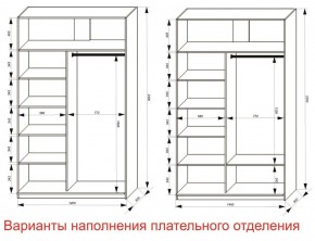 Шкаф-купе 1400 серии SOFT D6+D6+B2+PL3 (2 ящика+2штанги) профиль «Капучино» в Заречном - zarechnyy.ok-mebel.com | фото 7