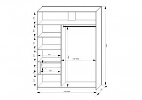 Шкаф-купе 1500 серии NEW CLASSIC K3+K3+B2+PL1 (2 ящика+1 штанга) профиль «Капучино» в Заречном - zarechnyy.ok-mebel.com | фото 3