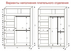 Шкаф-купе 1600 серии SOFT D6+D6+B2+PL3 (2 ящика+2штанги) профиль «Капучино» в Заречном - zarechnyy.ok-mebel.com | фото 7