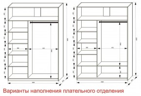 Шкаф-купе 1600 серии SOFT D6+D6+B2+PL3 (2 ящика+2штанги) профиль «Капучино» в Заречном - zarechnyy.ok-mebel.com | фото 8