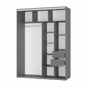 Шкаф-купе Крафт-6 1.6 м ШКК-06 (графит) в Заречном - zarechnyy.ok-mebel.com | фото 2