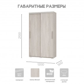 Шкаф-купе ШКК-11 (ясень белый) в Заречном - zarechnyy.ok-mebel.com | фото 7