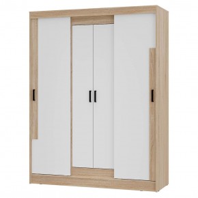 Шкаф-купе Смарт ШКК-06 (дуб сонома/белый) в Заречном - zarechnyy.ok-mebel.com | фото 2