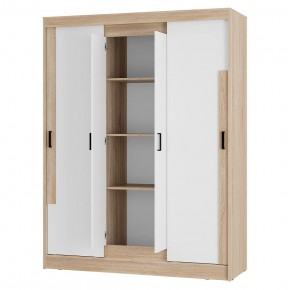 Шкаф-купе Смарт ШКК-06 (дуб сонома/белый) в Заречном - zarechnyy.ok-mebel.com | фото 3