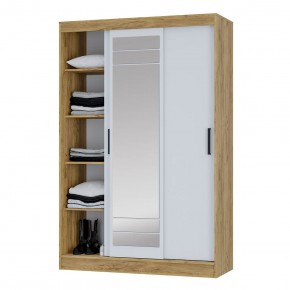 Шкаф-купе Тео ШКК-02 (крафт/белый) в Заречном - zarechnyy.ok-mebel.com | фото 4
