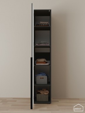 Шкаф Linnea MHR-1-2 2050х400х510 (Графит-М 11.1.25) в Заречном - zarechnyy.ok-mebel.com | фото 4