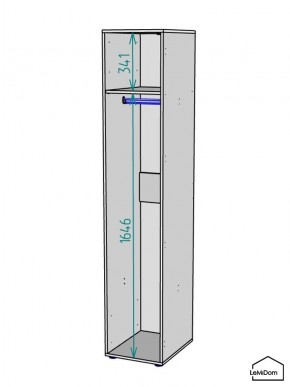 Шкаф Linnea MHR-1 2050х400х510 (Графит-М 11.1.25) в Заречном - zarechnyy.ok-mebel.com | фото 3