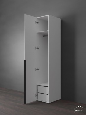 Шкаф Linnea MHR-1-3 2050х400х510 (Белый-М 11.1.1) в Заречном - zarechnyy.ok-mebel.com | фото 5