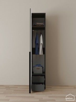 Шкаф Linnea MHR-1-3 2050х400х510 (Графит-М 11.1.25) в Заречном - zarechnyy.ok-mebel.com | фото 6
