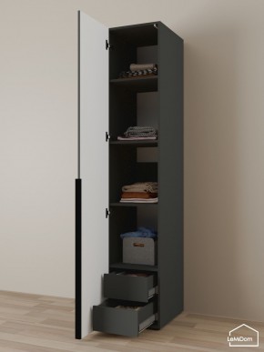 Шкаф Linnea MHR-1-4 2050х400х510 (Графит-М 11.1.25) в Заречном - zarechnyy.ok-mebel.com | фото 6