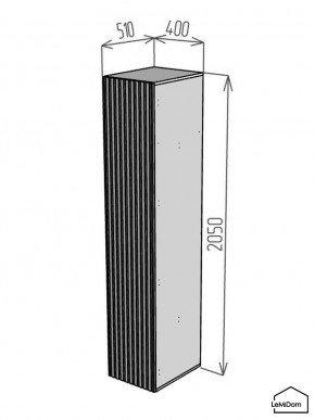 Шкаф Linnea MHR-1PO 2050х400х510 (Белый-М 11.1.1) в Заречном - zarechnyy.ok-mebel.com | фото 2