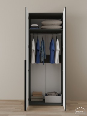 Шкаф Linnea MHR-2 2050х800х510 (Графит-М 11.1.25) в Заречном - zarechnyy.ok-mebel.com | фото 4