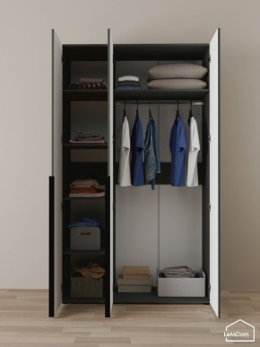 Шкаф Linnea MHR-3-1 2050х1200х510 (Графит-М 11.1.25) в Заречном - zarechnyy.ok-mebel.com | фото 4