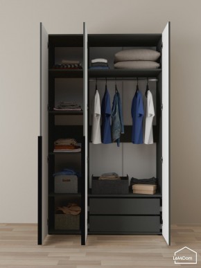Шкаф Linnea MHR-3-2 2050х1200х510 (Графит-М 11.1.25) в Заречном - zarechnyy.ok-mebel.com | фото 5