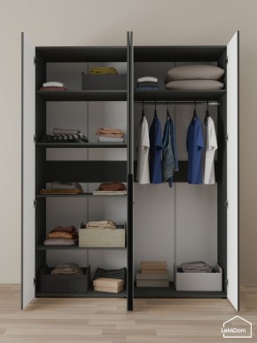 Шкаф Linnea MHR-4-1 2050х1600х510 (Графит-М 11.1.25) в Заречном - zarechnyy.ok-mebel.com | фото 4