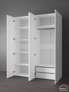 Шкаф Linnea MHR-4PO-2 2050х1600х510 (Белый-М 11.1.1) в Заречном - zarechnyy.ok-mebel.com | фото 5