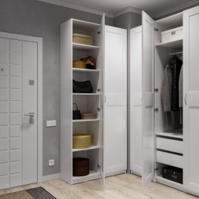 Шкаф МАКС однодверный узкий, цвет белый в Заречном - zarechnyy.ok-mebel.com | фото 4