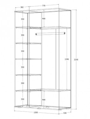 Шкаф Норден 1200 (Дуб Крафт белый) в Заречном - zarechnyy.ok-mebel.com | фото 3