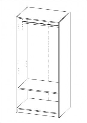 Шкаф ОРИОН двухдверный, цвет Дуб Сонома в Заречном - zarechnyy.ok-mebel.com | фото 2