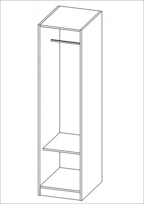 Шкаф ОРИОН однодверный, цвет белый в Заречном - zarechnyy.ok-mebel.com | фото 2