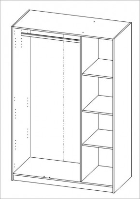 Шкаф ОРИОН трехдверный, цвет Дуб Венге в Заречном - zarechnyy.ok-mebel.com | фото 3