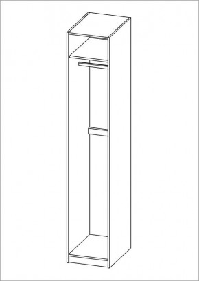 Шкаф ПЕГАС однодверный, цвет Дуб Венге в Заречном - zarechnyy.ok-mebel.com | фото 3