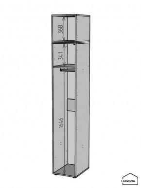 Шкаф с антресолью Linnea MHR-1A-1 2450х400х510 (Белый-М 11.1.1) в Заречном - zarechnyy.ok-mebel.com | фото 3