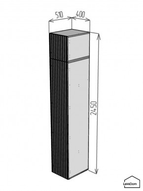 Шкаф с антресолью Linnea MHR-1A-2 2450х400х510 (Белый-М 11.1.1) в Заречном - zarechnyy.ok-mebel.com | фото 2