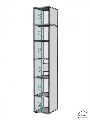 Шкаф с антресолью Linnea MHR-1A-2 2450х400х510 (Белый-М 11.1.1) в Заречном - zarechnyy.ok-mebel.com | фото 3