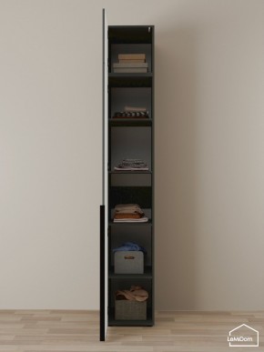 Шкаф с антресолью Linnea MHR-1A-2 2450х400х510 (Графит-М 11.1.25) в Заречном - zarechnyy.ok-mebel.com | фото 4