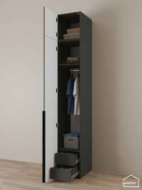 Шкаф с антресолью Linnea MHR-1A-3 2450х400х510 (Графит-М 11.1.25) в Заречном - zarechnyy.ok-mebel.com | фото 5