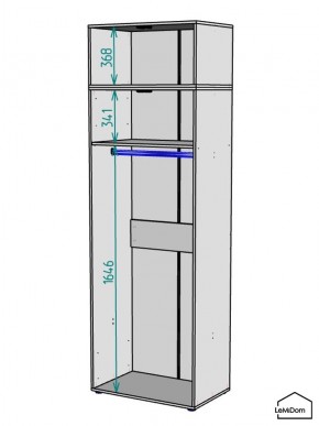 Шкаф с антресолью Linnea MHR-2A-1 2450х800х510 (Белый-М 11.1.1) в Заречном - zarechnyy.ok-mebel.com | фото 3