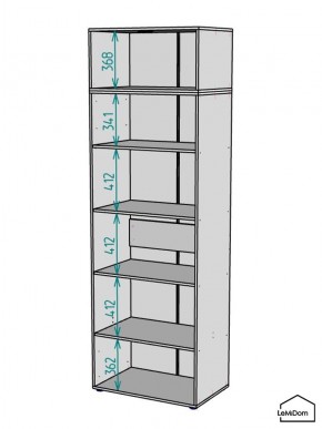 Шкаф с антресолью Linnea MHR-2A-2 2450х800х510 (Белый-М 11.1.2) в Заречном - zarechnyy.ok-mebel.com | фото 3