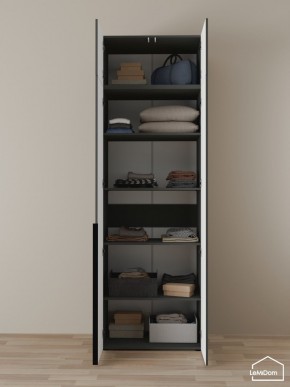 Шкаф с антресолью Linnea MHR-2A-2 2450х800х510 (Графит-М 11.1.25) в Заречном - zarechnyy.ok-mebel.com | фото 4