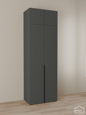 Шкаф с антресолью Linnea MHR-2A-3 2450х800х510 (Графит-М 11.1.25) в Заречном - zarechnyy.ok-mebel.com | фото
