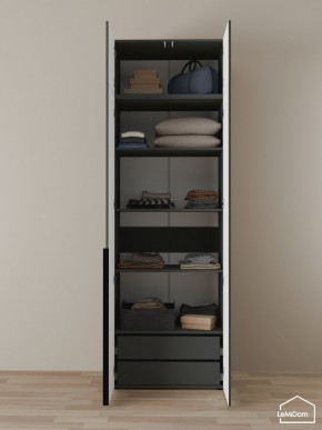 Шкаф с антресолью Linnea MHR-2A-3 2450х800х510 (Графит-М 11.1.25) в Заречном - zarechnyy.ok-mebel.com | фото 5