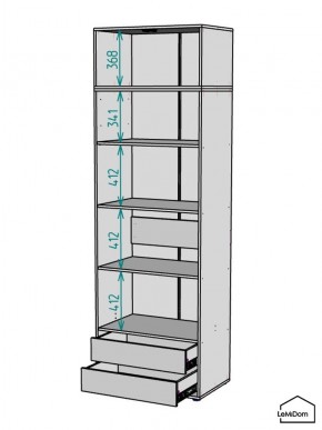 Шкаф с антресолью Linnea MHR-2A-4 2450х800х510 (Белый-М 11.1.1) в Заречном - zarechnyy.ok-mebel.com | фото 3