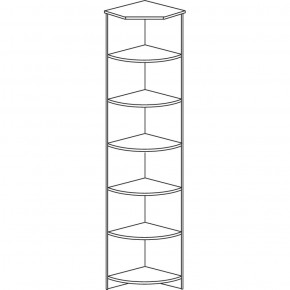 Шкаф угловой открытый №607 Инна Денвер темный в Заречном - zarechnyy.ok-mebel.com | фото 2