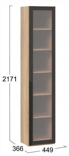 Шкаф-витрина Порто СМ-393.07.213 в Заречном - zarechnyy.ok-mebel.com | фото 4