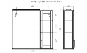 Шкаф-зеркало Charlie 80 правый Домино (DCh2520HZ) в Заречном - zarechnyy.ok-mebel.com | фото 9