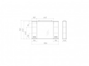 Шкаф-зеркало Cube 100 Эл. Домино (DC5013HZ) в Заречном - zarechnyy.ok-mebel.com | фото 2