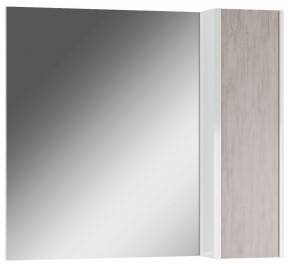 Шкаф-зеркало Uno 80 Дуб серый левый/правый Домино (DU1504HZ) в Заречном - zarechnyy.ok-mebel.com | фото