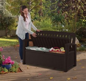 Скамья Patio Bench коричневый в Заречном - zarechnyy.ok-mebel.com | фото 2