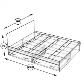 Стандарт Кровать с ящиками 1600, цвет дуб сонома, ШхГхВ 163,5х203,5х70 см., сп.м. 1600х2000 мм., без матраса, основание есть в Заречном - zarechnyy.ok-mebel.com | фото 8
