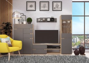 Стенка АНТАЛИЯ 1 (Сонома/Графит софт) в Заречном - zarechnyy.ok-mebel.com | фото 3