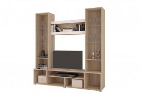 Стенка АНТАЛИЯ 2 (Сонома/Графит софт) в Заречном - zarechnyy.ok-mebel.com | фото 2