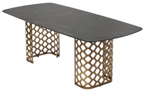 Стол CHIAVARI 220 KL-116 Черный мрамор матовый, итальянская керамика / бронзовый, ®DISAUR в Заречном - zarechnyy.ok-mebel.com | фото 7