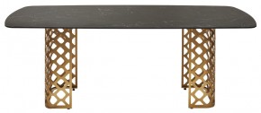 Стол CHIAVARI 220 KL-116 Черный мрамор матовый, итальянская керамика / бронзовый, ®DISAUR в Заречном - zarechnyy.ok-mebel.com | фото 8