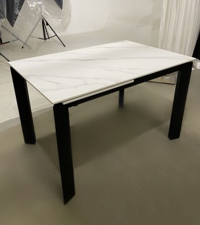 Стол CORNER 120 MATT WHITE MARBLE SOLID CERAMIC / BLACK, ®DISAUR в Заречном - zarechnyy.ok-mebel.com | фото 2